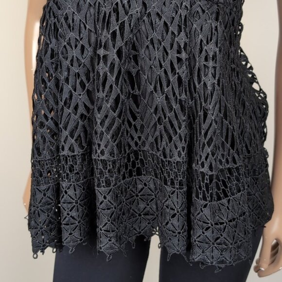 Adiva Crochet Halter Top Vneck Backless Sleeveless Babydoll Summer Party - Picture 4 of 14